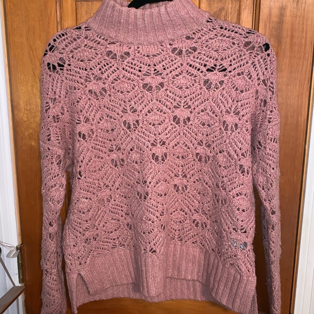 pink knit sweater